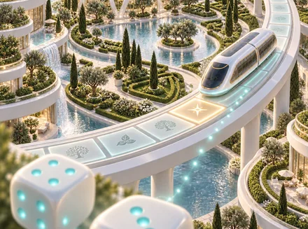 Future Fever's sunlit city of tomorrow